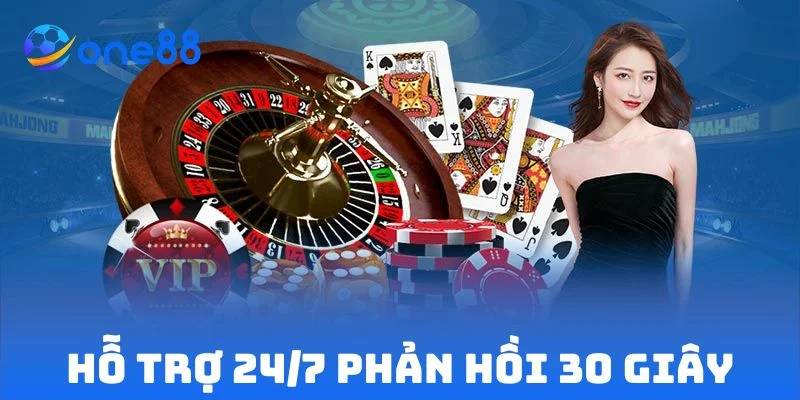Đội ngũ ONE88 hỗ trợ 24/7 phản hồi 30 giây